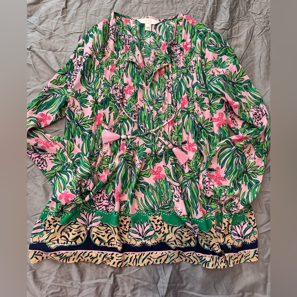 Lilly Pulitzer Lileeze Marilina Top Size L